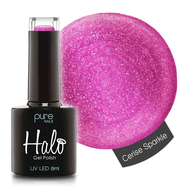 Halo Gel Polish 8ml Cerise Sparkle