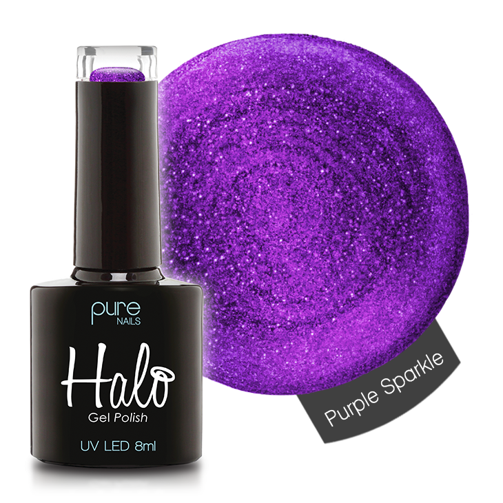 Halo Gel Polish 8ml Purple Sparkle