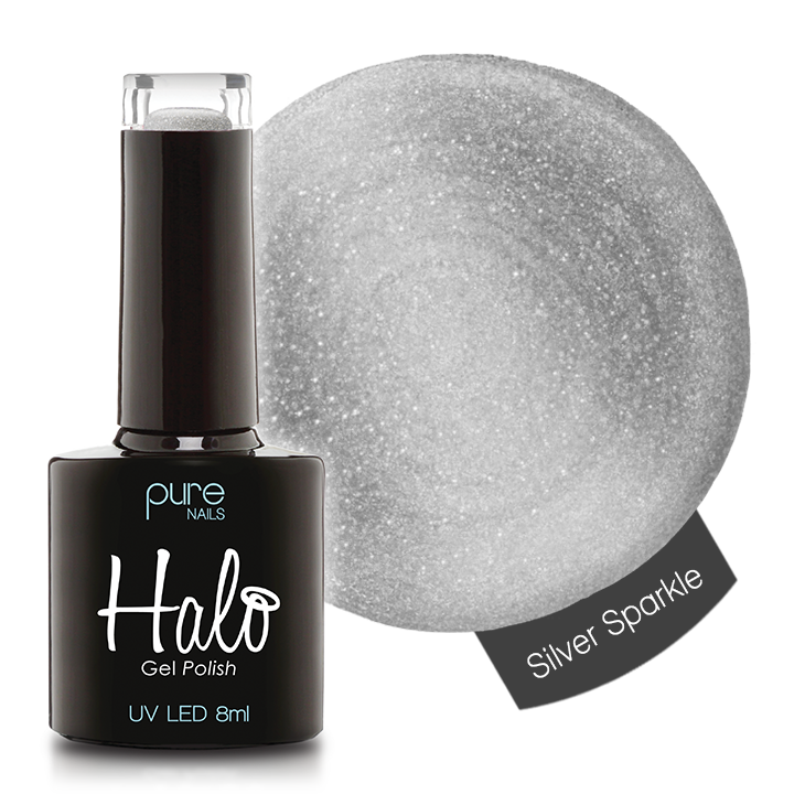 Halo Gel Polish 8ml Silver Sparkle