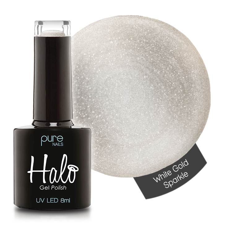 Halo Gel Polish 8ml White Gold Sparkle (uitlopend)