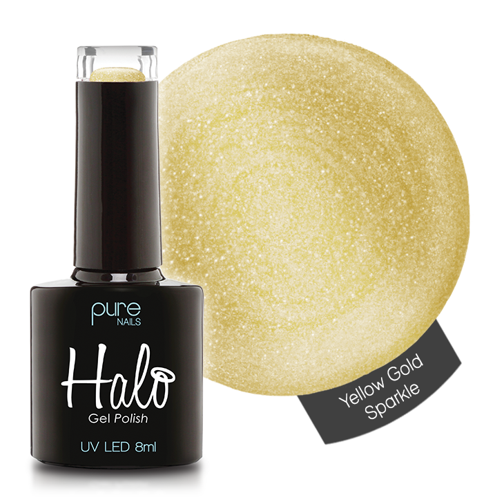Halo Gel Polish 8ml Yellow Gold Sparkle