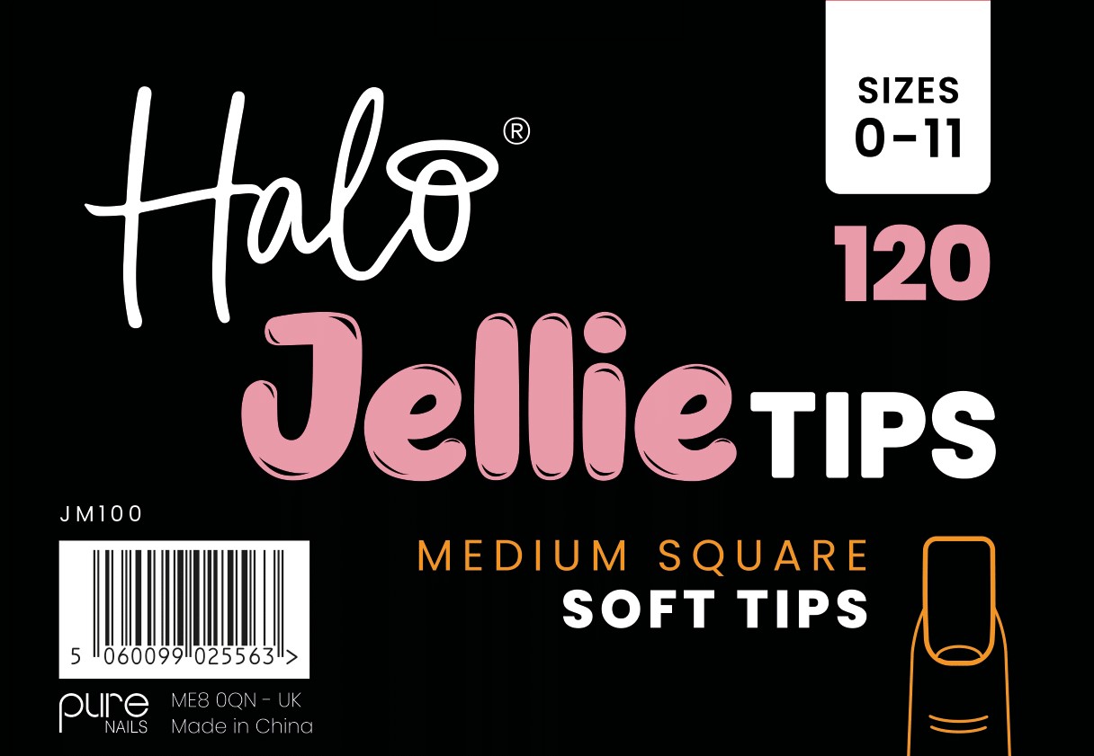 Halo Jellie Tips 120st Medium Square Mixed Sizes 0-11