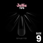 Halo Jellie Nail Tips 50st Stiletto Sizes 9 One Size