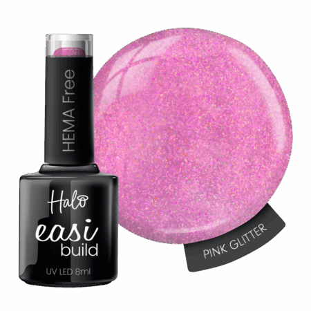 Halo EasiBuild HEMA-Free Pink Glitter 8ml