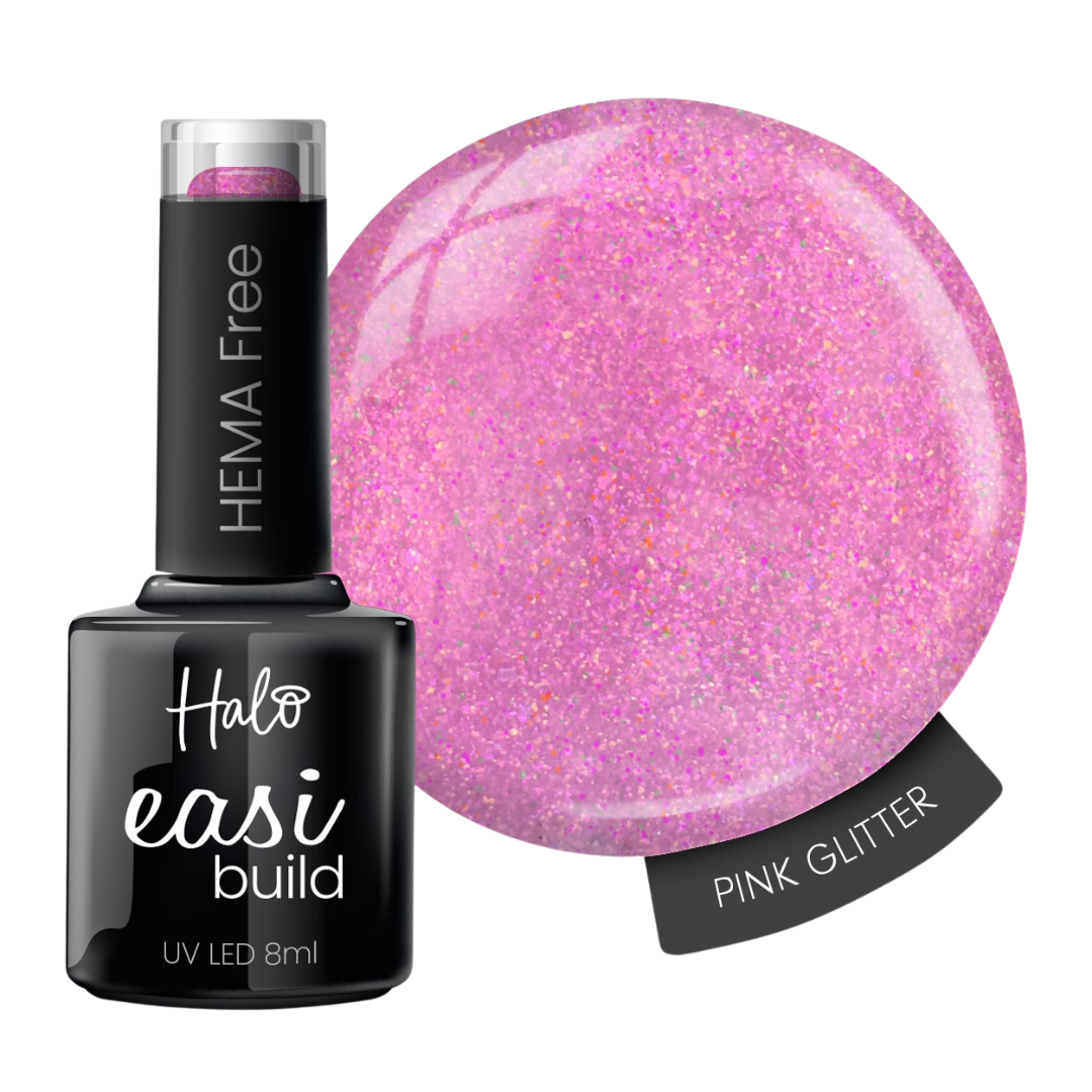 N3043 Halo EasiBuild HEMA-Free Pink Glitter 8ml