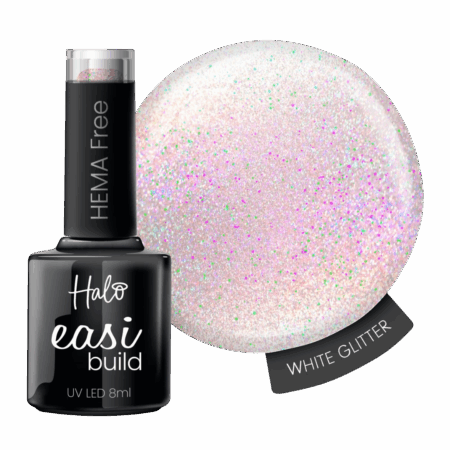 Halo EasiBuild HEMA-Free White Glitter 8ml